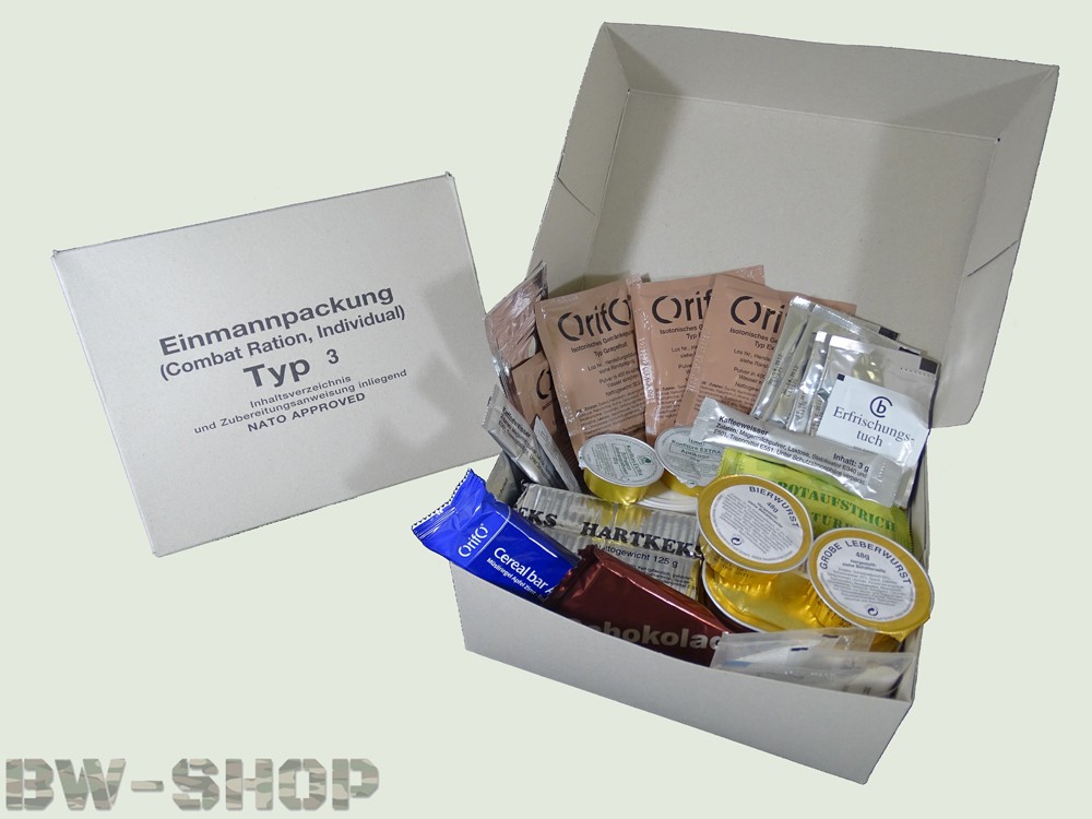 ORIGINAL BUNDESWEHR EPA TYP 1 TYP 8 NEU BW EINMANNPACKUNG ESSEN RATION OUTDOOR eBay