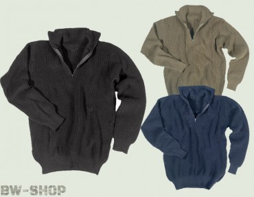 BWuM Bundeswehr trui met vlaggen BW trui winter leger werktrui, zwart, M